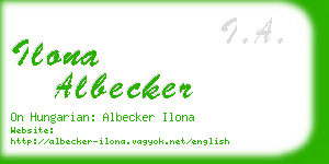 ilona albecker business card